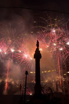 Downtown Fireworks Stock Photo Downtown Fireworks Stock Photo