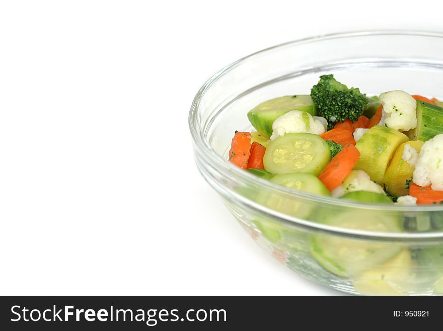 Green salad with various vegetables