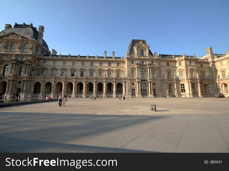 Louvre building in Paris, France