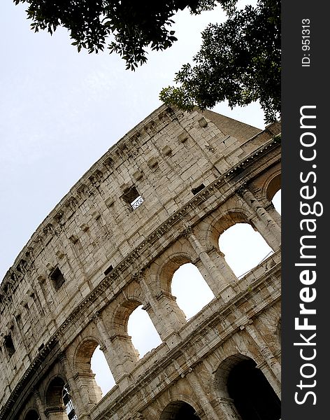 The mighty Colosseum in Rome. The mighty Colosseum in Rome