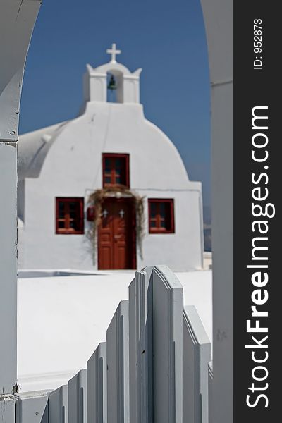 A church at Santorini Island, Greece