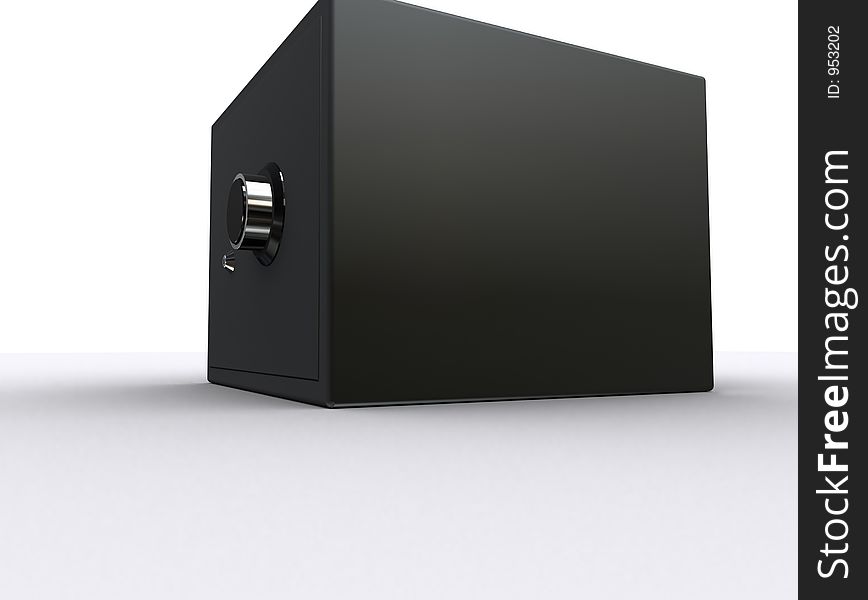 3d rendering of a small security safe