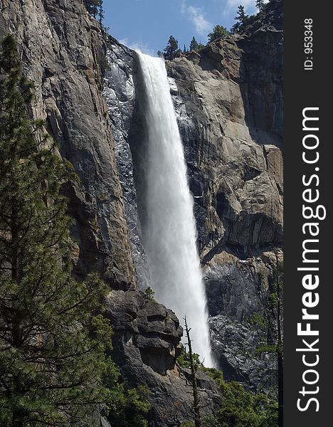 Bridal falls, Yosemite National Park, California. Bridal falls, Yosemite National Park, California
