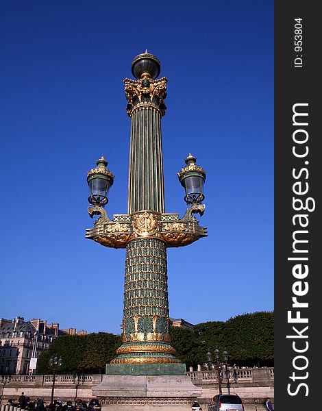 Public lighting in place of concorde, Paris, France