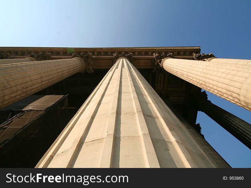 Stone column in la madeleine, Paris