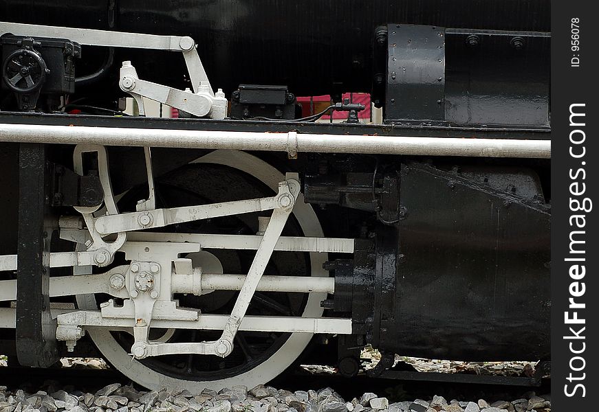 Part view of locomotive. Part view of locomotive