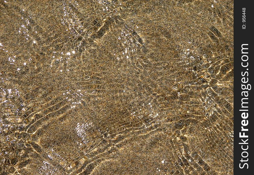 Water patterns on sand