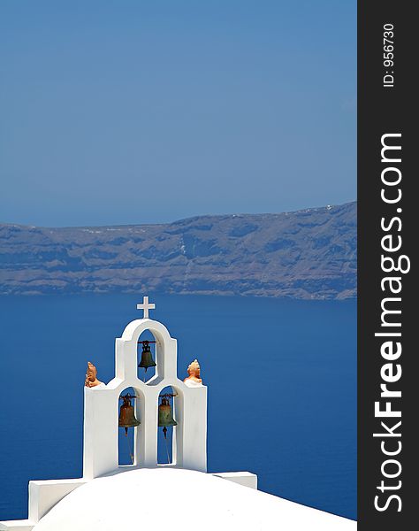 Bell tower at Santorini Island, Greece
