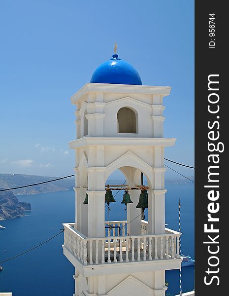 Bell tower at Santorini Island, Greece