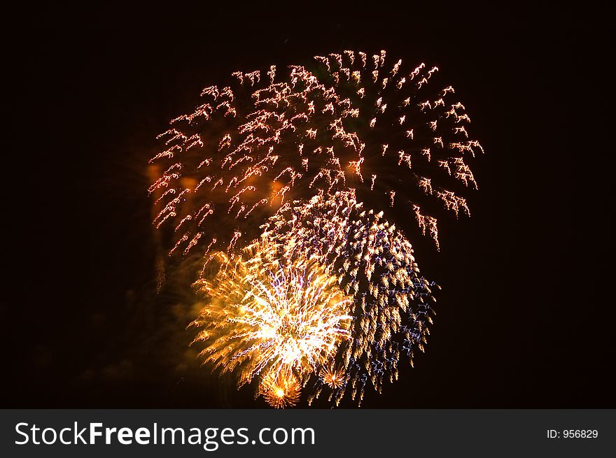 A maze of fireworks. A maze of fireworks