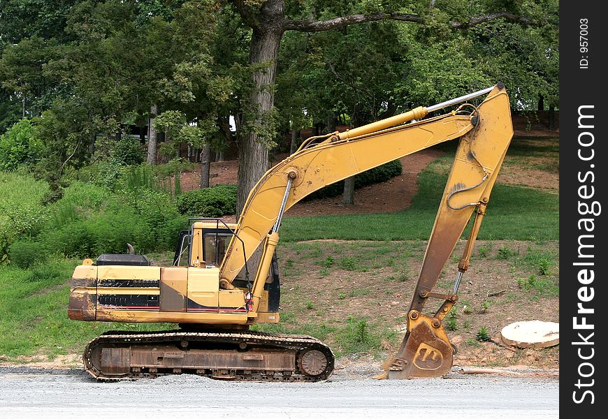 Heavy equipment at job site. Heavy equipment at job site