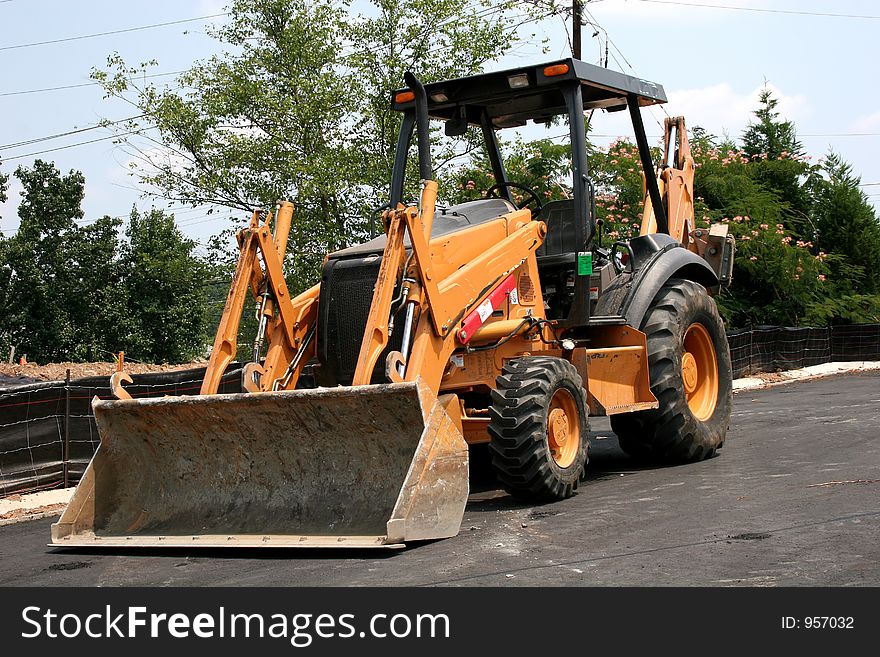 Heavy equipment at job site. Heavy equipment at job site