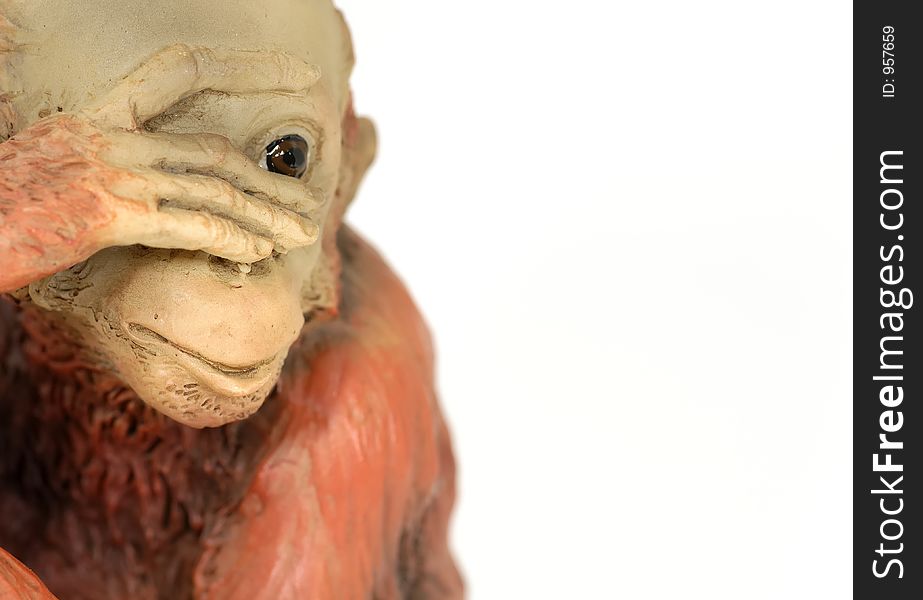 Photo of a Chimpanzee Clay Sculpture