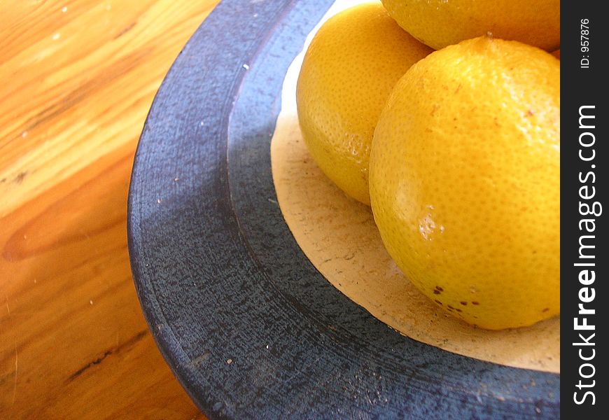 Lemon on a tray