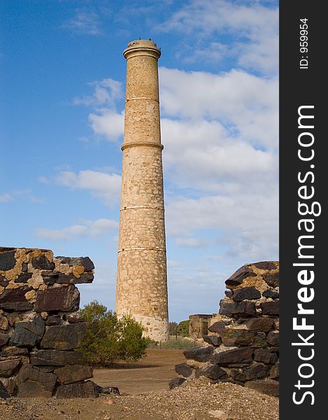 The Hughes Enginehouse chimney at Moonta, South Australia.