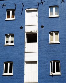 Blue Brick Building Royalty Free Stock Image Blue Brick Building Royalty Free Stock Image
