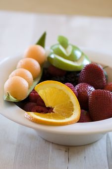 Highly Decorated Bowl Of Fruit Royalty Free Stock Photo Highly Decorated Bowl Of Fruit Royalty Free Stock Photo