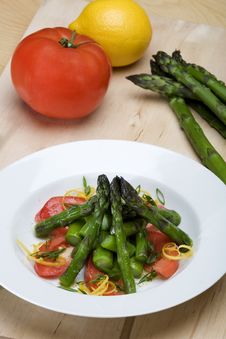 Plate Of Asparagus And Tomato Salad Stock Image Plate Of Asparagus And Tomato Salad Stock Image