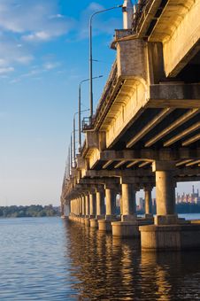 Bridge On Dnepr River Stock Photos Bridge On Dnepr River Stock Photos