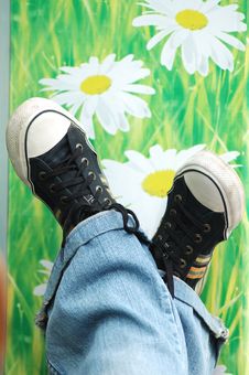 Canvas Sneakers Stock Images