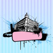 Illustration With City. Vector Stock Image Illustration With City. Vector Stock Image