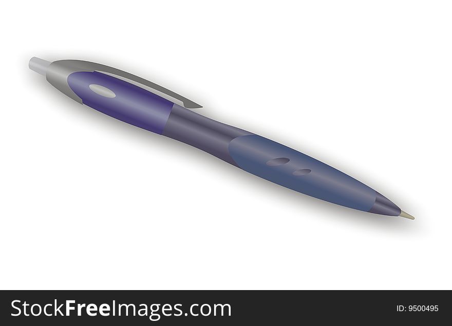 Vector illustration of blue pens.