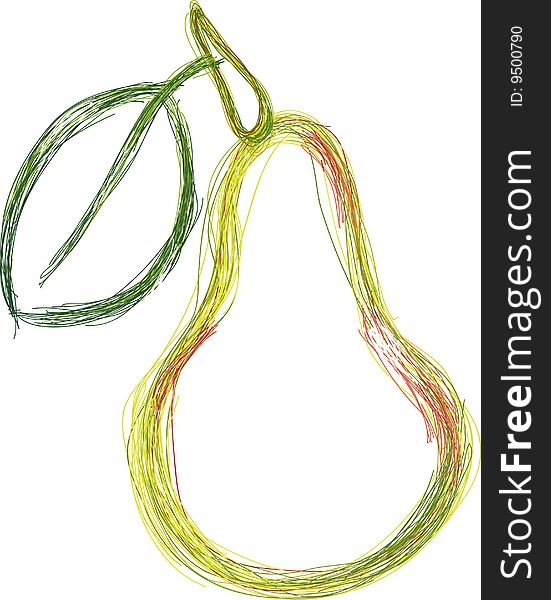 Art. Vector illustration of pear