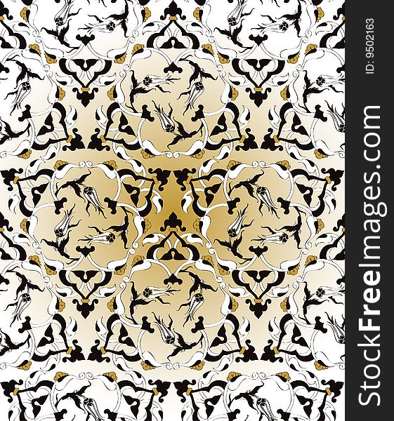 Traditional ottoman turkish seamless tile design