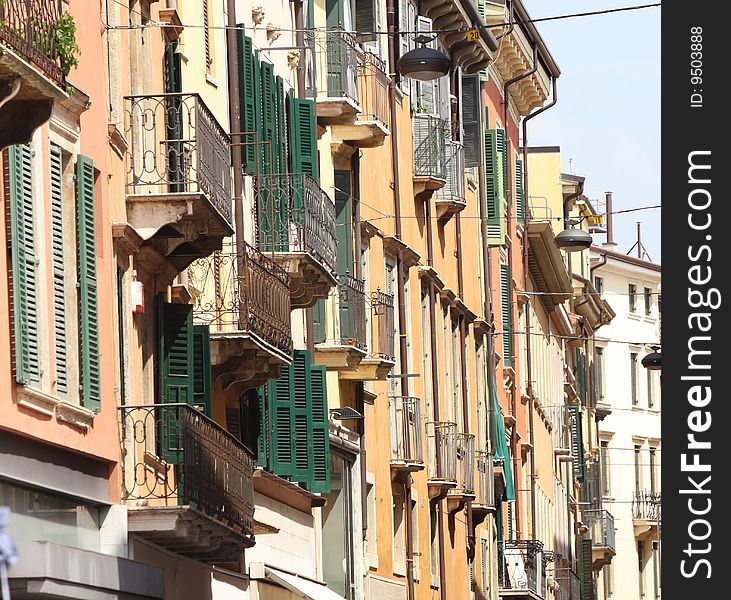 Facade in Verona, Italy