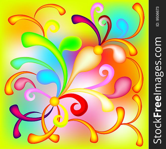 Abstract colorful splashes, vector illustration