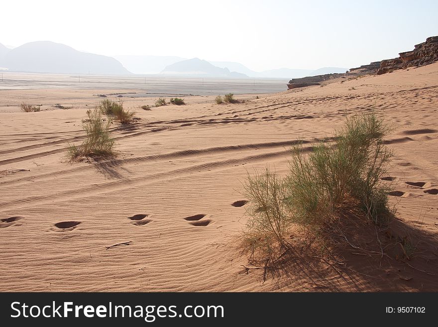 Wadi rum a very beautiful place located in Jordan, 320 km south of Petra