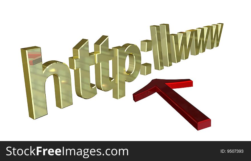 Http, internet & search concept image textured with golden materials. Http, internet & search concept image textured with golden materials.