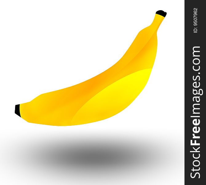 An illustration of yellow banana