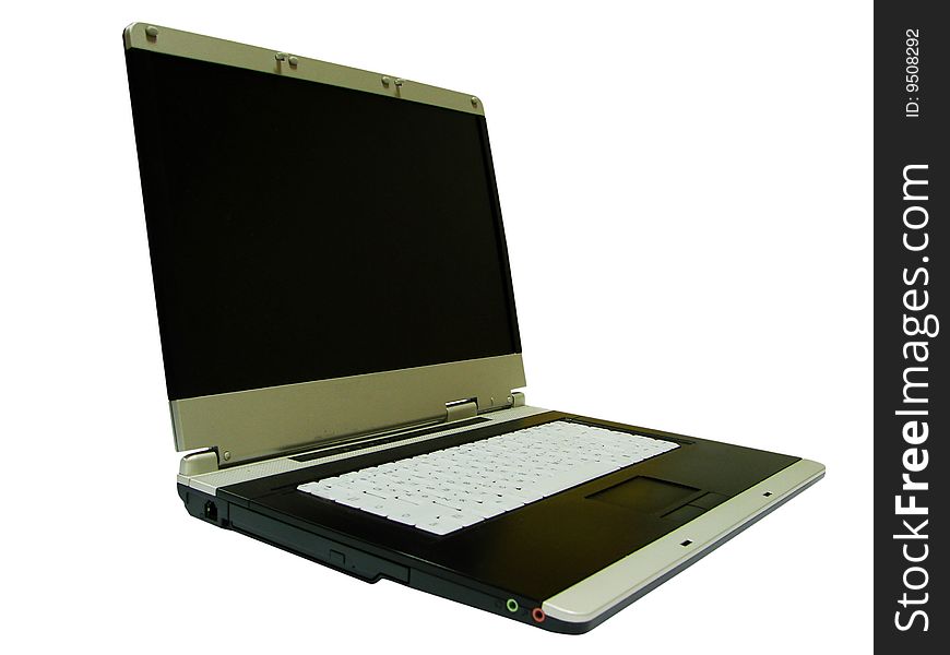 Notebook personal computer on white background