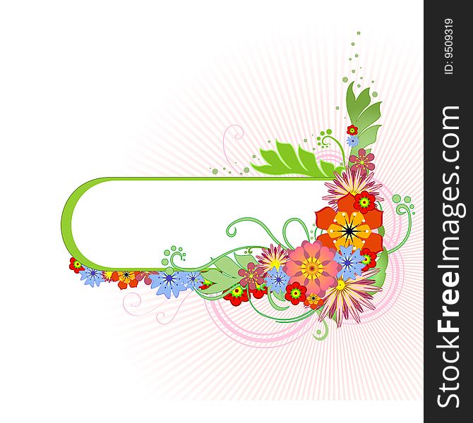 Vector illustraition of funky Abstract floral border. Vector illustraition of funky Abstract floral border