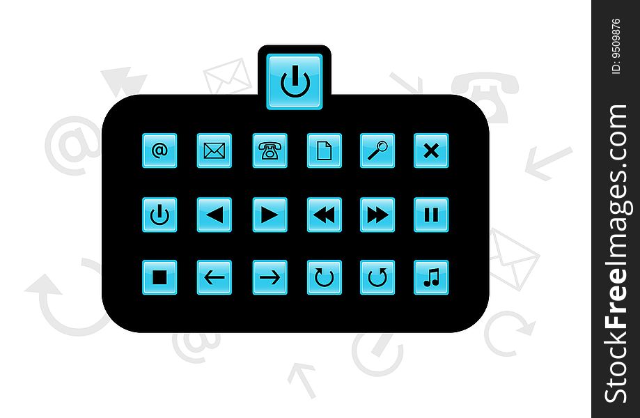 Set Of Buttons. Vector