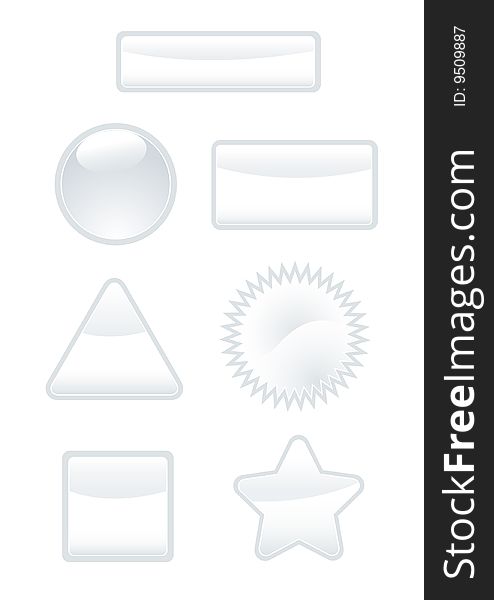 Set of white labels. Vector art. Set of white labels. Vector art