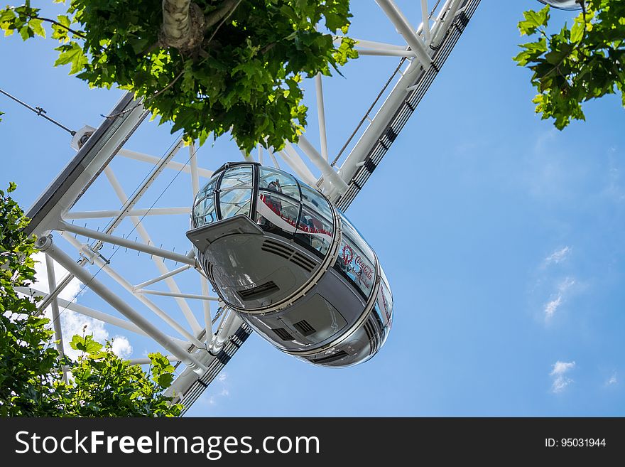A gondola of the London Eye Ferris wheel. A gondola of the London Eye Ferris wheel.
