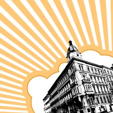 Illustration With City. Vector Stock Images Illustration With City. Vector Stock Images
