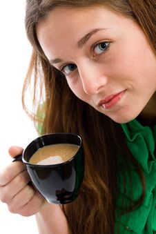 Woman With Coffee Cup Royalty Free Stock Images Woman With Coffee Cup Royalty Free Stock Images