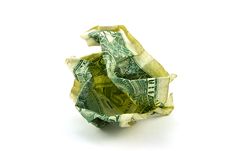 Crumpled Dollar Bill Stock Images