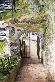 Entrance In Old Port, Arch And Gate Stock Image Entrance In Old Port, Arch And Gate Stock Image