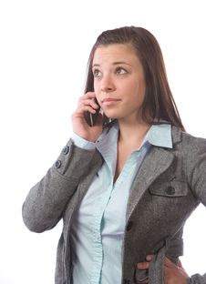 Business Woman On A Cell Phone Royalty Free Stock Photography Business Woman On A Cell Phone Royalty Free Stock Photography