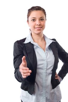 Business Woman Handshake Isolated On White Stock Photo Business Woman Handshake Isolated On White Stock Photo