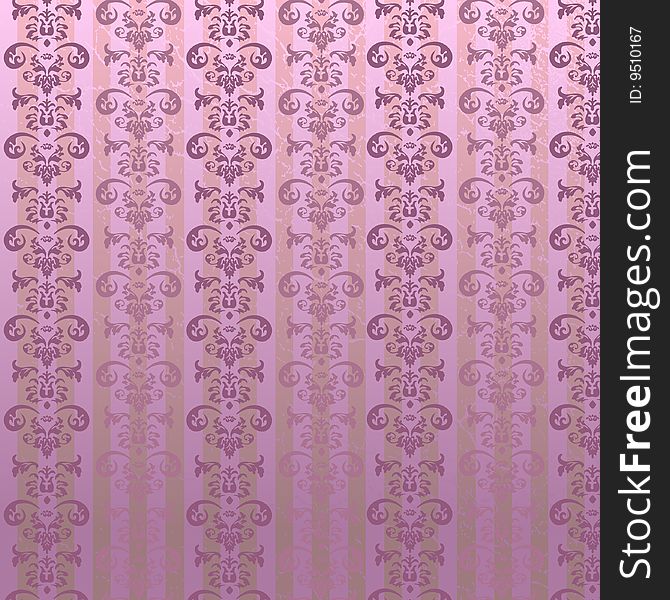 Purple wallpaper pattern. Vector art