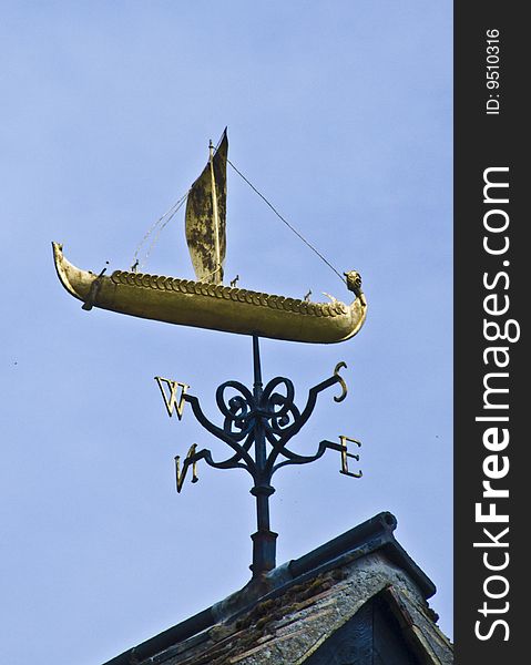 Long Boat shaped weather Vane