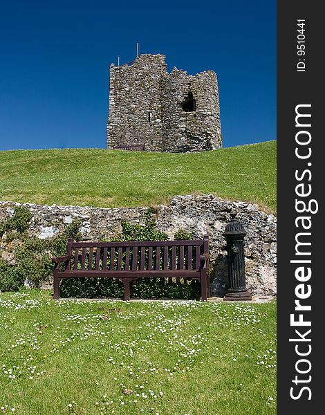Ruins of Tenby Castle, Wales, United Kingdom