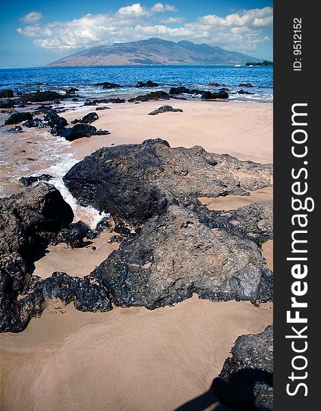 This is a view of the Lahaina side of Maui from the Kihei side. This is a view of the Lahaina side of Maui from the Kihei side.