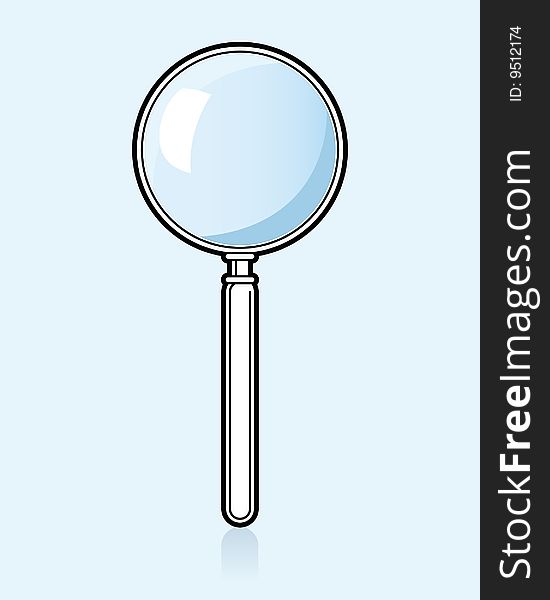 Vectorial illustration of magnifying glass. Vectorial illustration of magnifying glass