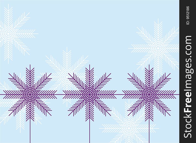 Vector illustration of a pattern with the snowflake. Vector illustration of a pattern with the snowflake